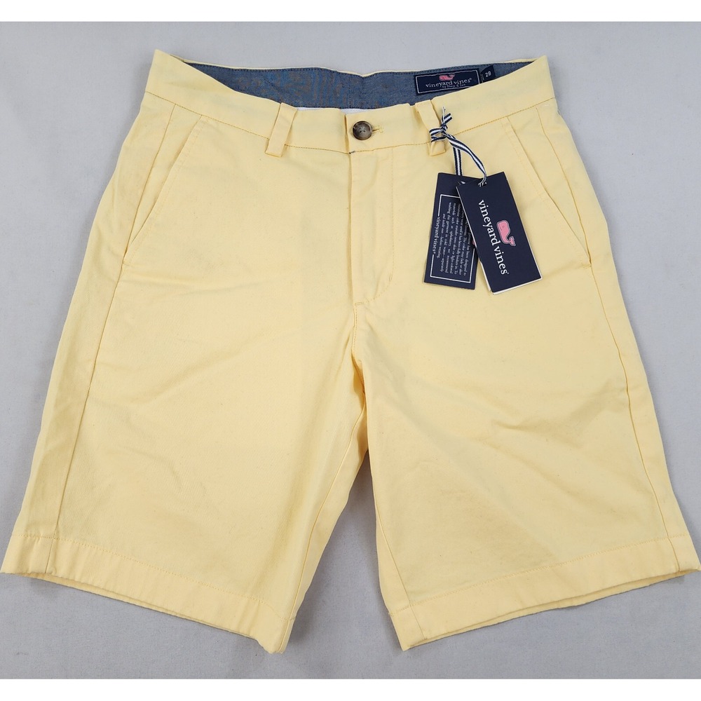 Vineyard Vines Mens 9 Inch Breaker Shorts 28 Yellow Sunny 1H0462-741-28